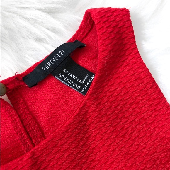 Forever 21 Skater Dress Semi Open Back Ribbed Lace - Picture 3 of 7